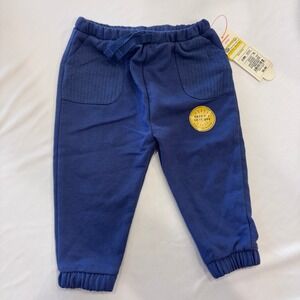 NWT Cat & Jack Baby‎ 3-6 month blue pants with pockets and flexible drawstring